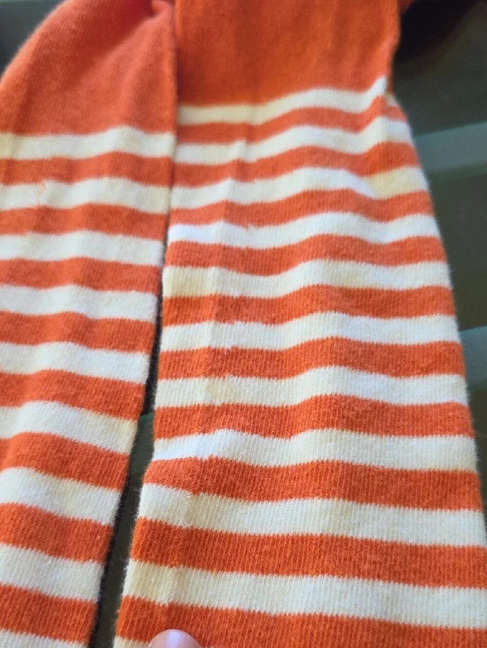 Gymboree Orange and White Striped Girls Leggings